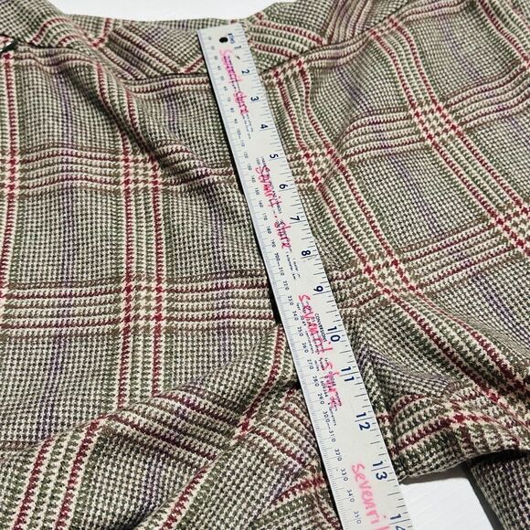 Akris Farida Pants Women's 12 Multicolor Plaid Cashmere Flared Leg NWT $2490 - Picture 7 of 9